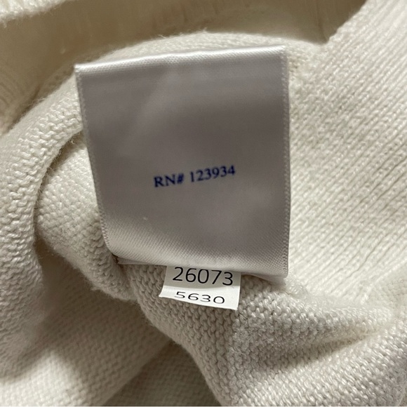Southern Tide Jessa Pullover Sweater Cashmere Blend Marshmallow Size Large - Picture 7 of 9
